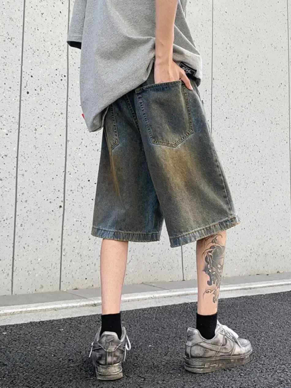 Japanese Brand Retro loose high street denim shorts Size US 32 / EU 48 - 3 Thumbnail