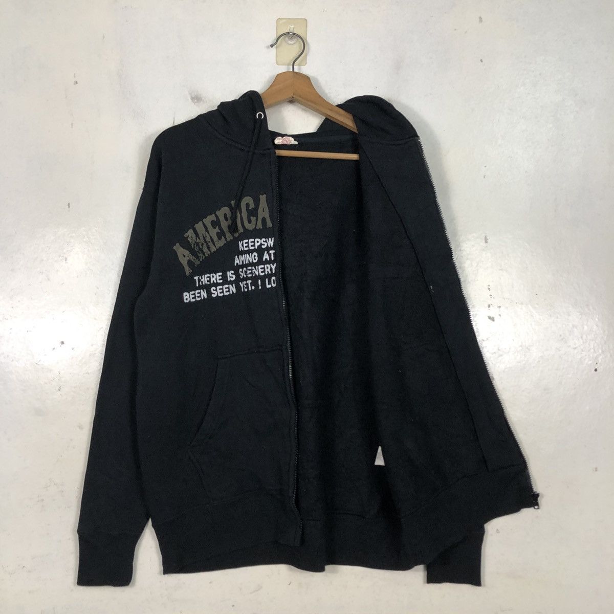 Japanese Brand 📌American Spirit Punk Design Zipper Hoodie Big Logo Size US L / EU 52-54 / 3 - 14 Thumbnail