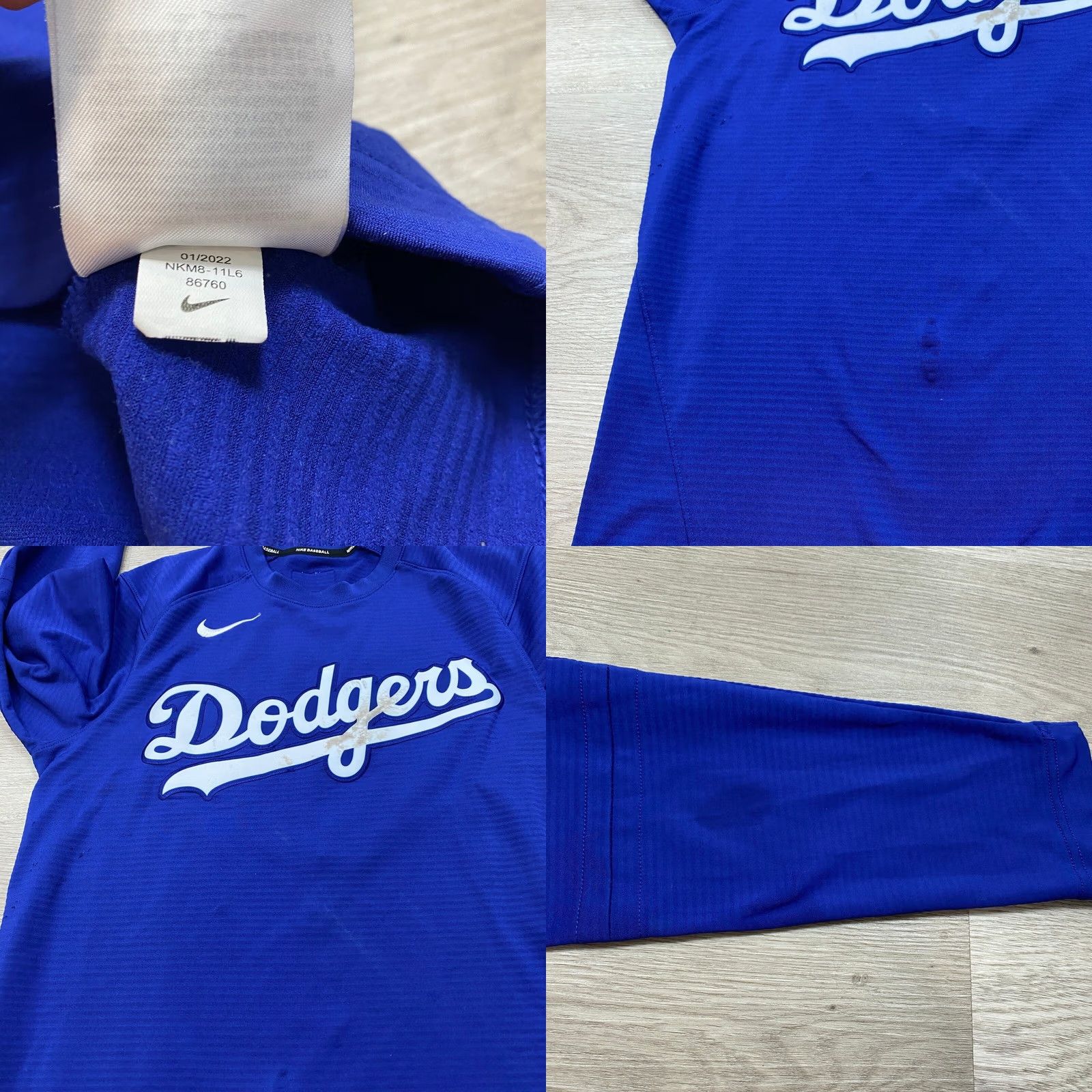 Nike Nike Dri Fit Long Sleeve Shirt Men's S LA Dodgers Sportswear Size US S / EU 44-46 / 1 - 8 Thumbnail