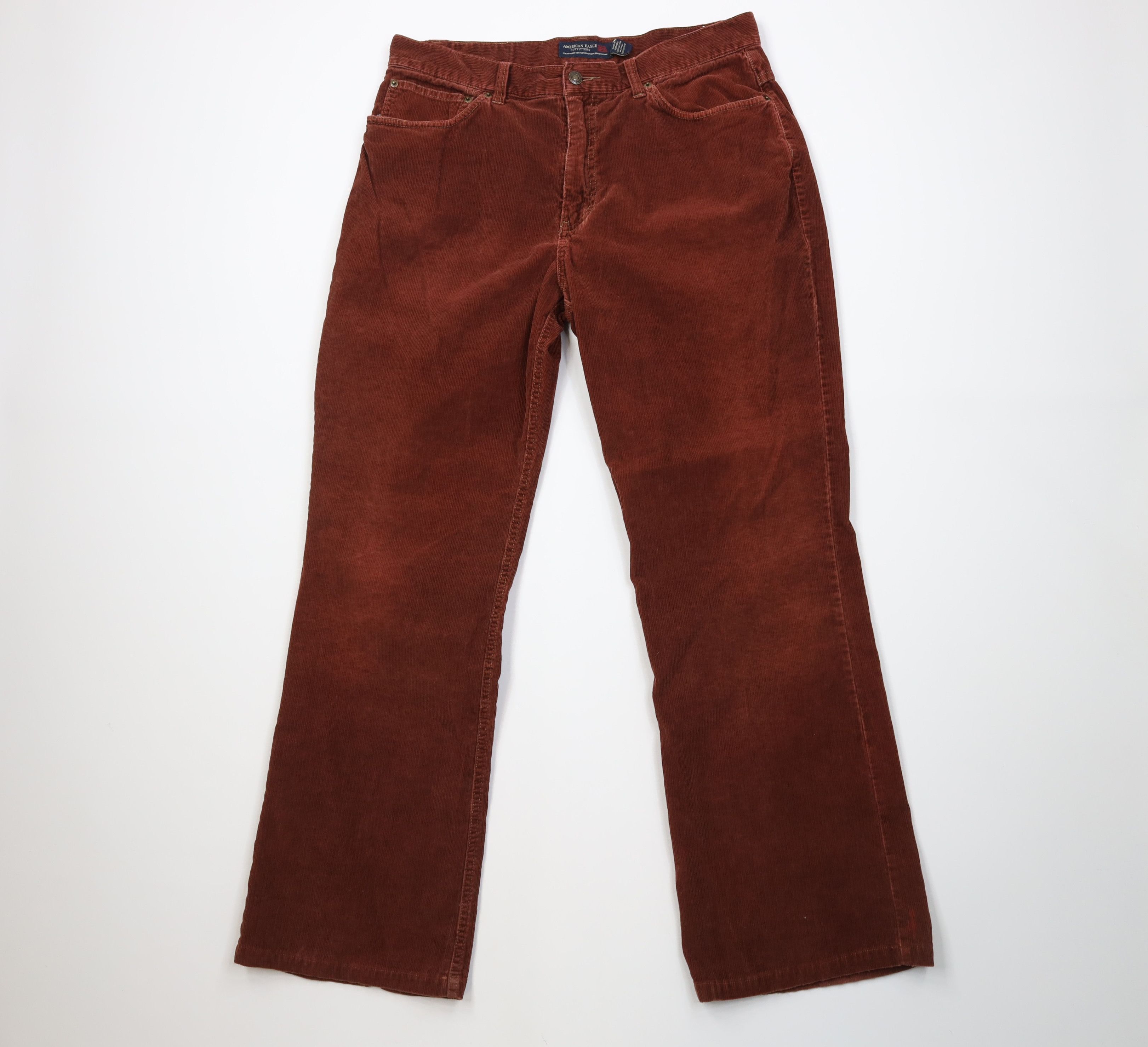 American Eagle Outfitters Vintage 90s Y2K American Eagle Corduroy Chino Pants Red Size US 34 / EU 50 - 1 Thumbnail