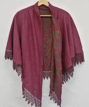 Japanese Brand Vintage Marseille Elegant Fashion Wool cape shawls Size ONE SIZE - 4 Thumbnail