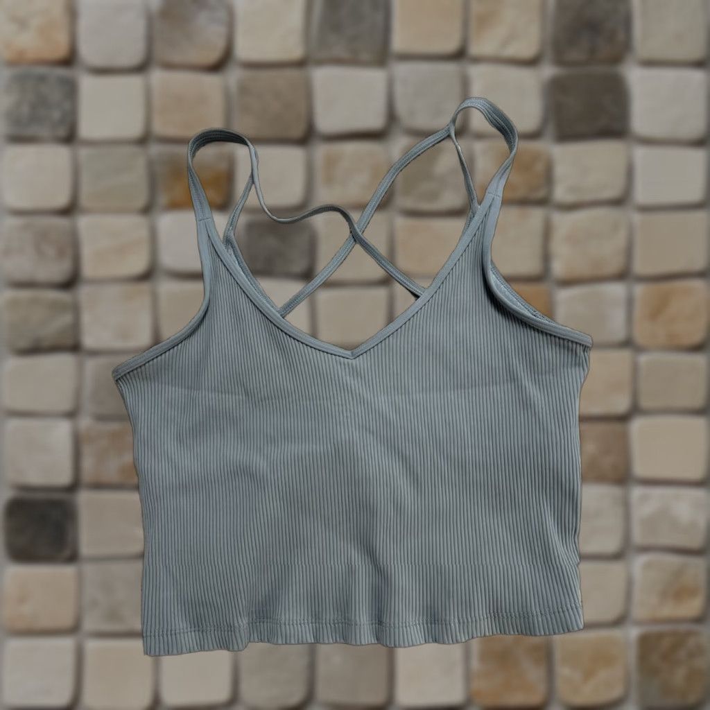 Vuori Vuori Tank Top Womens Xxs Blue Ribbed Yoga Pullover Size XXS / US 00 / IT 34 - 1 Thumbnail