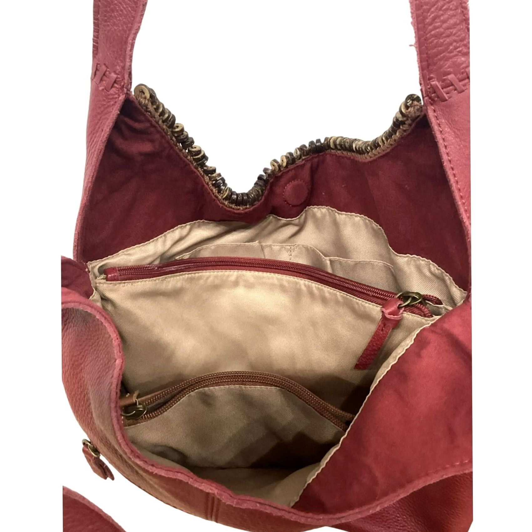 The Sak The Sak Red Shoulder Bag Leather Women's Purse #3127 Size ONE SIZE - 3 Thumbnail