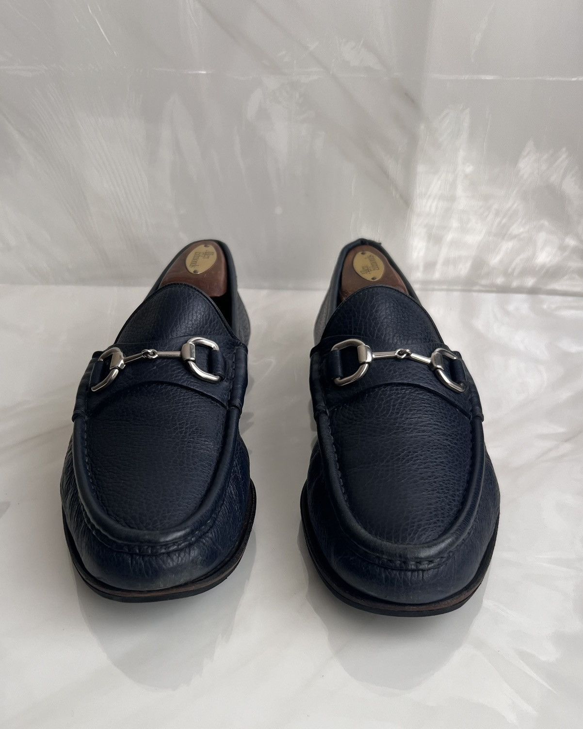 Gucci Gucci Men’s Horsebit Blue leather loafer Size US 8.5 / EU 41-42 - 2 Thumbnail