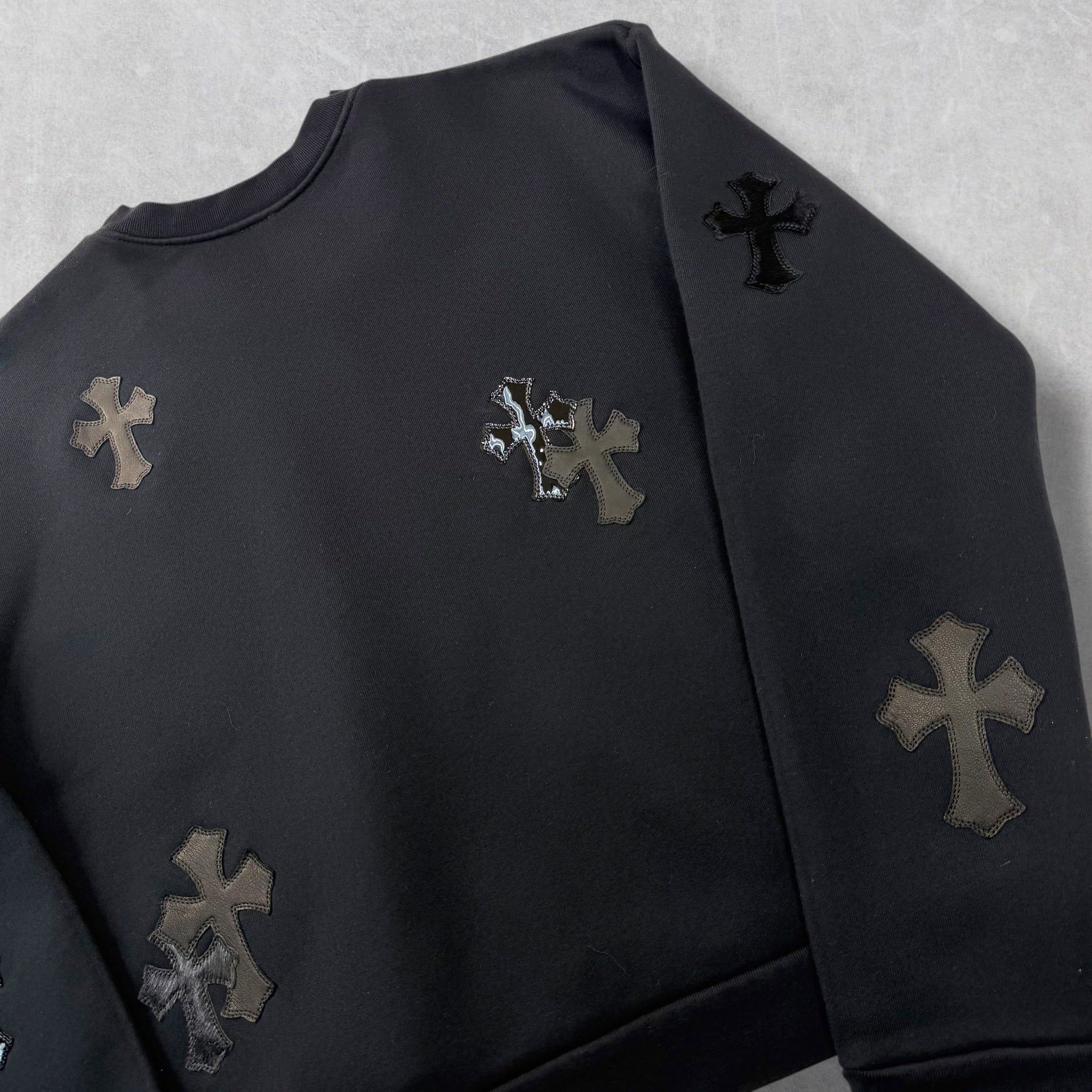 Chrome Hearts Chrome Hearts Pony-hair Multicross Patch Crewneck S Size US S / EU 44-46 / 1 - 4 Thumbnail