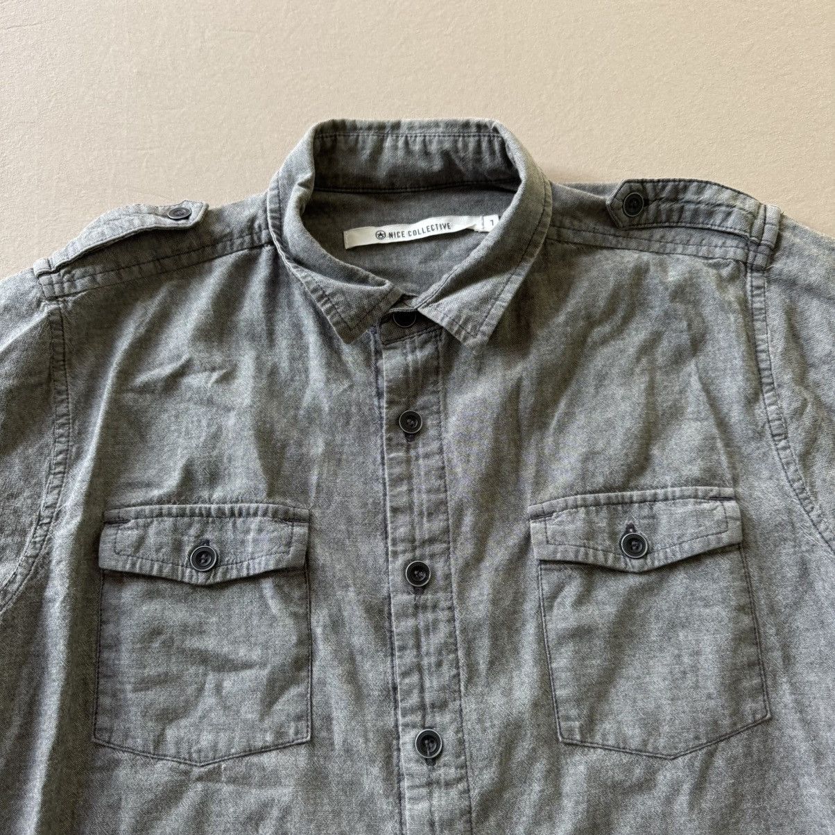 Nice Collective NICE Collective MILITARY SHORT SLEEVE BUTTON UP SHIRT Size US L / EU 52-54 / 3 - 4 Thumbnail