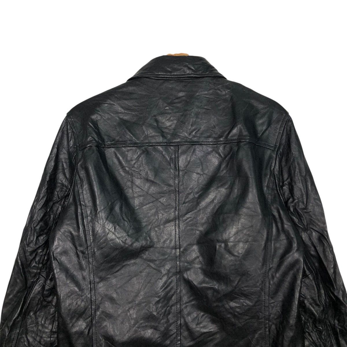 Japanese Brand 🔥VINTAGE UNBRANDED SOFT LEATHER JACKET RACER ISSEY MIYAKE Size US S / EU 44-46 / 1 - 11 Thumbnail