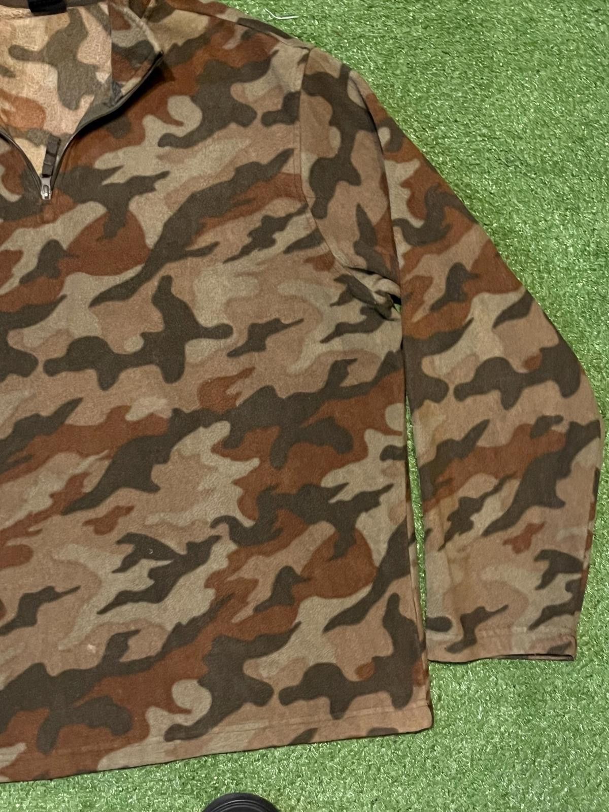 Unknown London Camouflage Half-Zip Pullover Fleece Jacket Size ONE SIZE - 3 Thumbnail