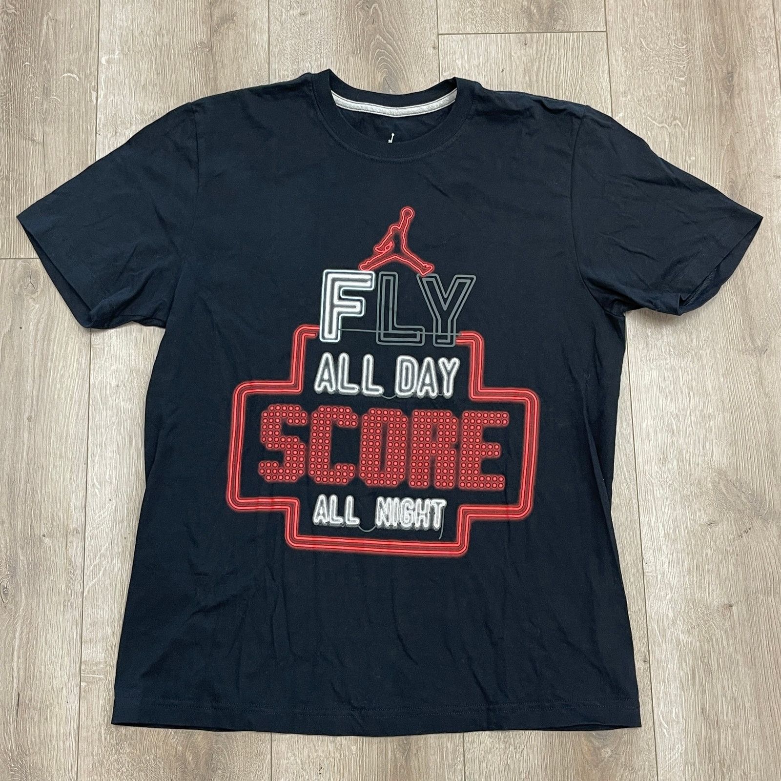 Nike Nike Michael Air Jordan Fly All Day Score All Night Tee L Size US L / EU 52-54 / 3 - 1 Thumbnail