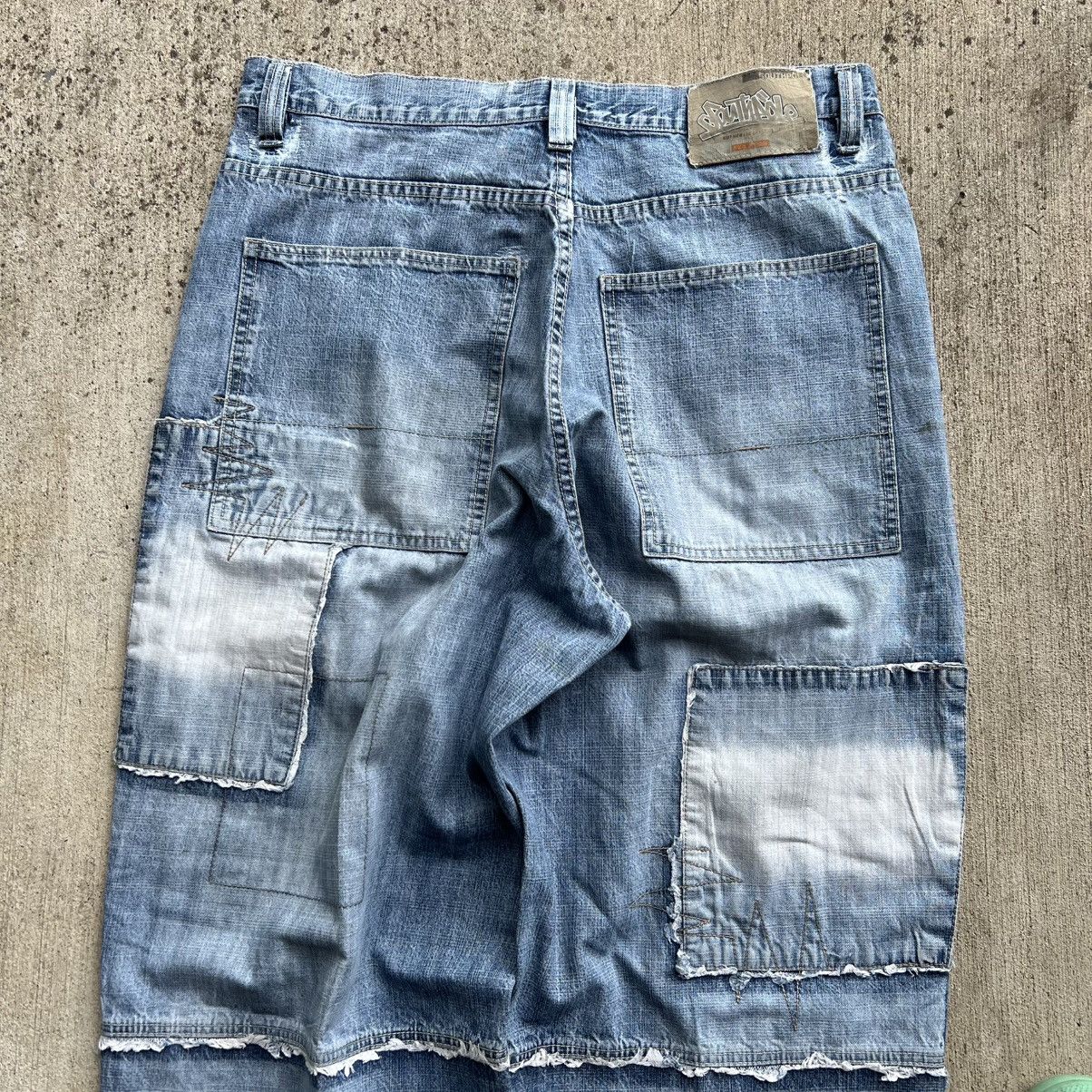 Japanese Brand × Southpole Crazy Vintage 90’s Jnco Style Patches Baggy Blue Jeans USA Size US 34 / EU 50 - 8 Thumbnail