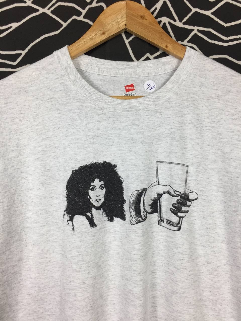 Band Tees × Vintage Vtg Cher Pop Singer Finger Pointing Axceler Promo Tee Size US L / EU 52-54 / 3 - 3 Thumbnail