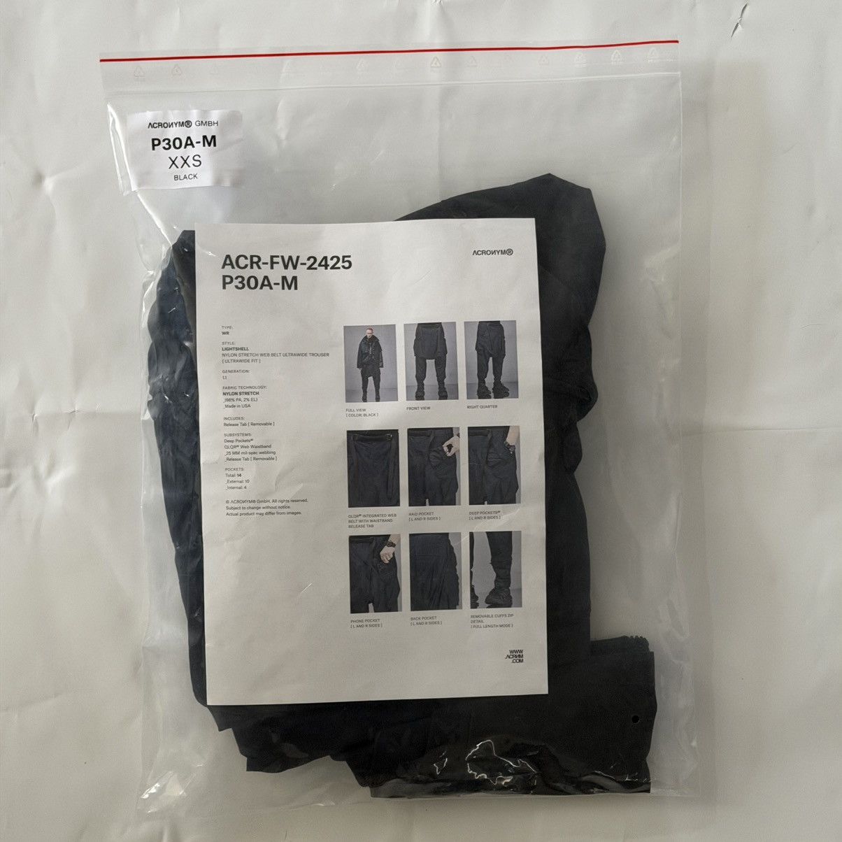 Acronym Acronym P30A-M sz XXS Size US 27 - 8 Thumbnail