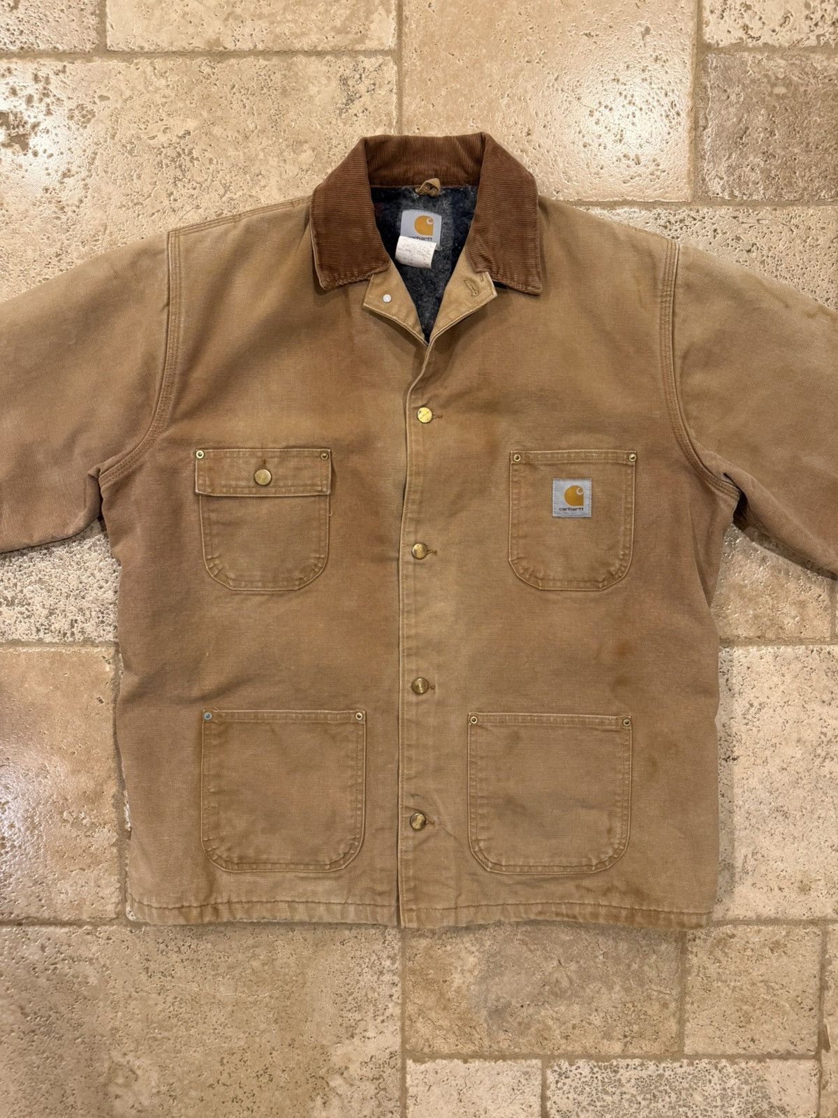 Carhartt Vintage Carhartt Chore Blanket Lined Work Wear Canvas Jacket Size US XL / EU 56 / 4 - 4 Thumbnail