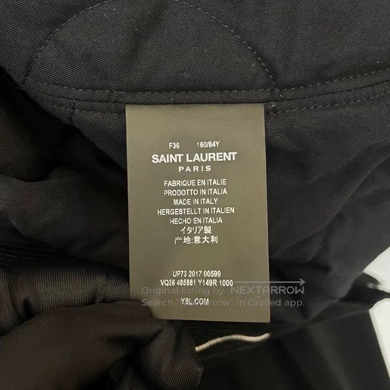 Saint Laurent Paris Saint Laurent Paris Black Corduroy Lamb Fur Collar Jacket Size XS / US 0-2 / IT 36-38 - 6 Thumbnail