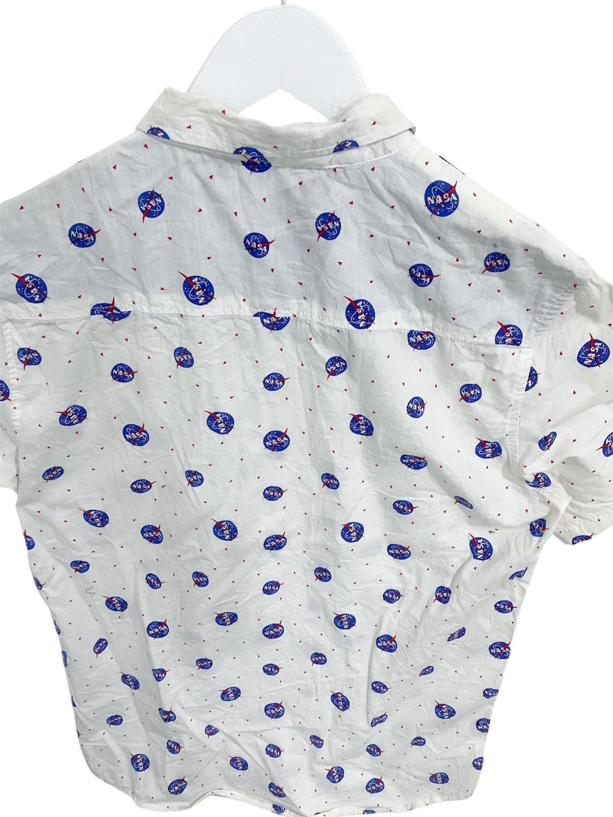Japanese Brand BuzzAldrin Nasa Logo Over Print Button Up Shirt Size US M / EU 48-50 / 2 - 4 Thumbnail
