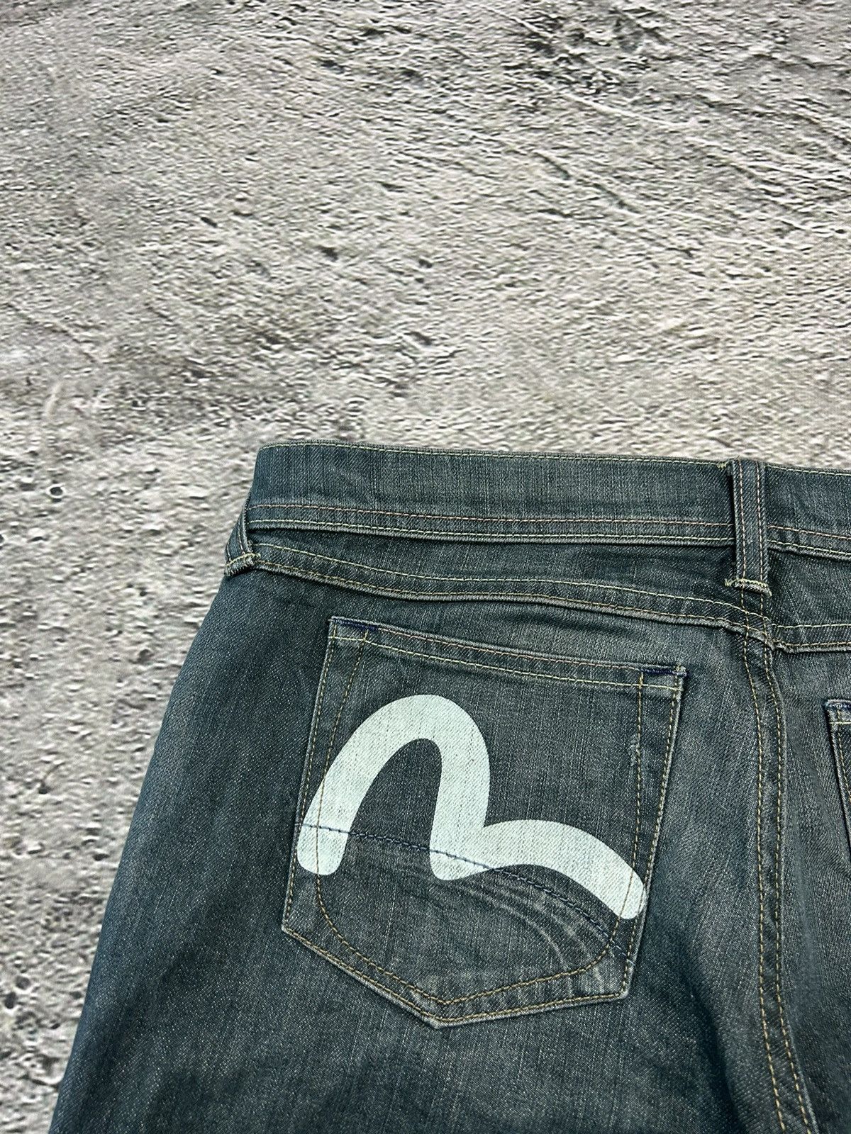 Evisu Evisu x Puma vintage navy green jeans seagulls distressed Size US 30 / EU 46 - 4 Thumbnail