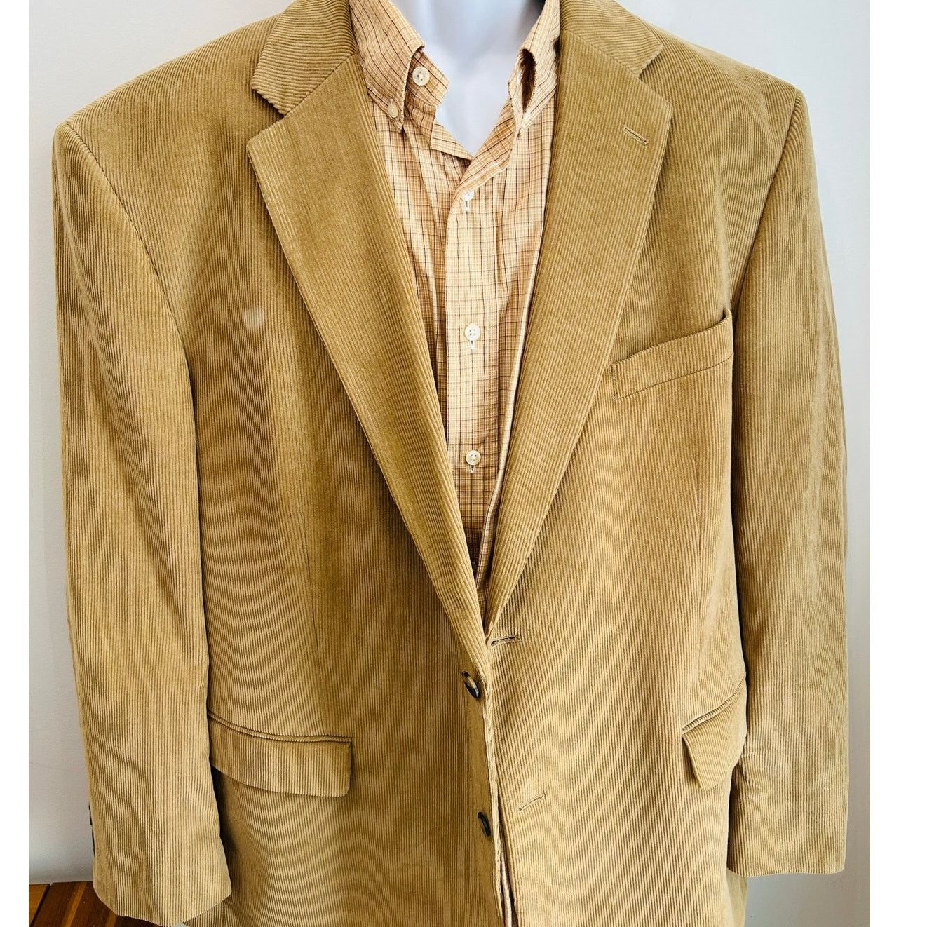 Dockers Dockers Tan Corduroy Blazer Men’s 48L Vintage Classic Jacket Size 48L - 2 Thumbnail