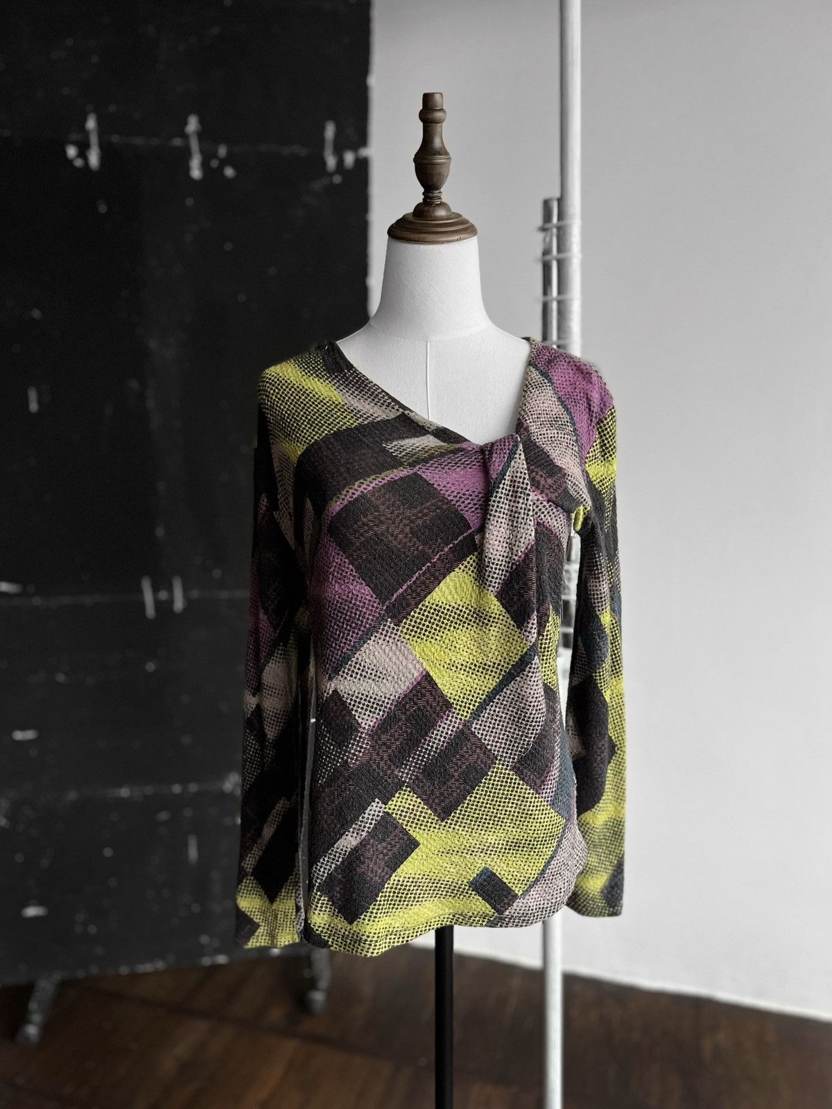 Christian Lacroix × Desigual Desigual by Lacroix Womens Geometric Full Printed LS T-Shirt Size S / US 4 / IT 40 - 1 Thumbnail