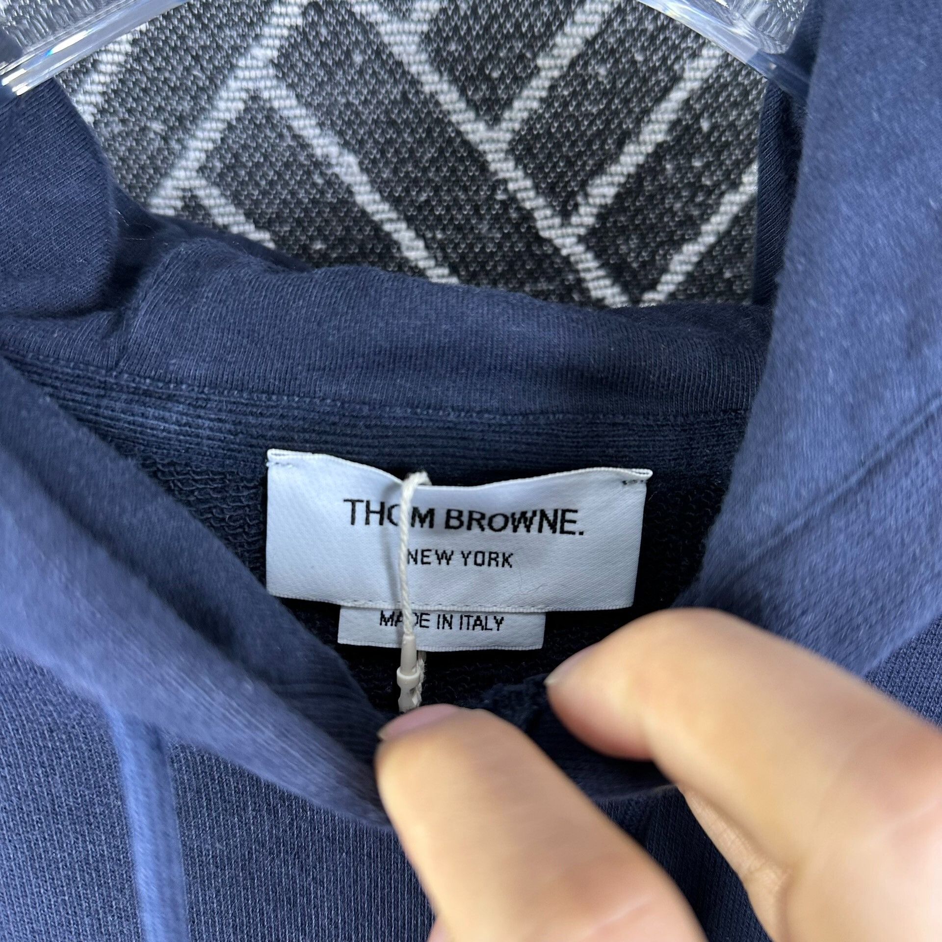 Thom Browne navy blue thom browne hoodie size 3 Size US L / EU 52-54 / 3 - 3 Thumbnail