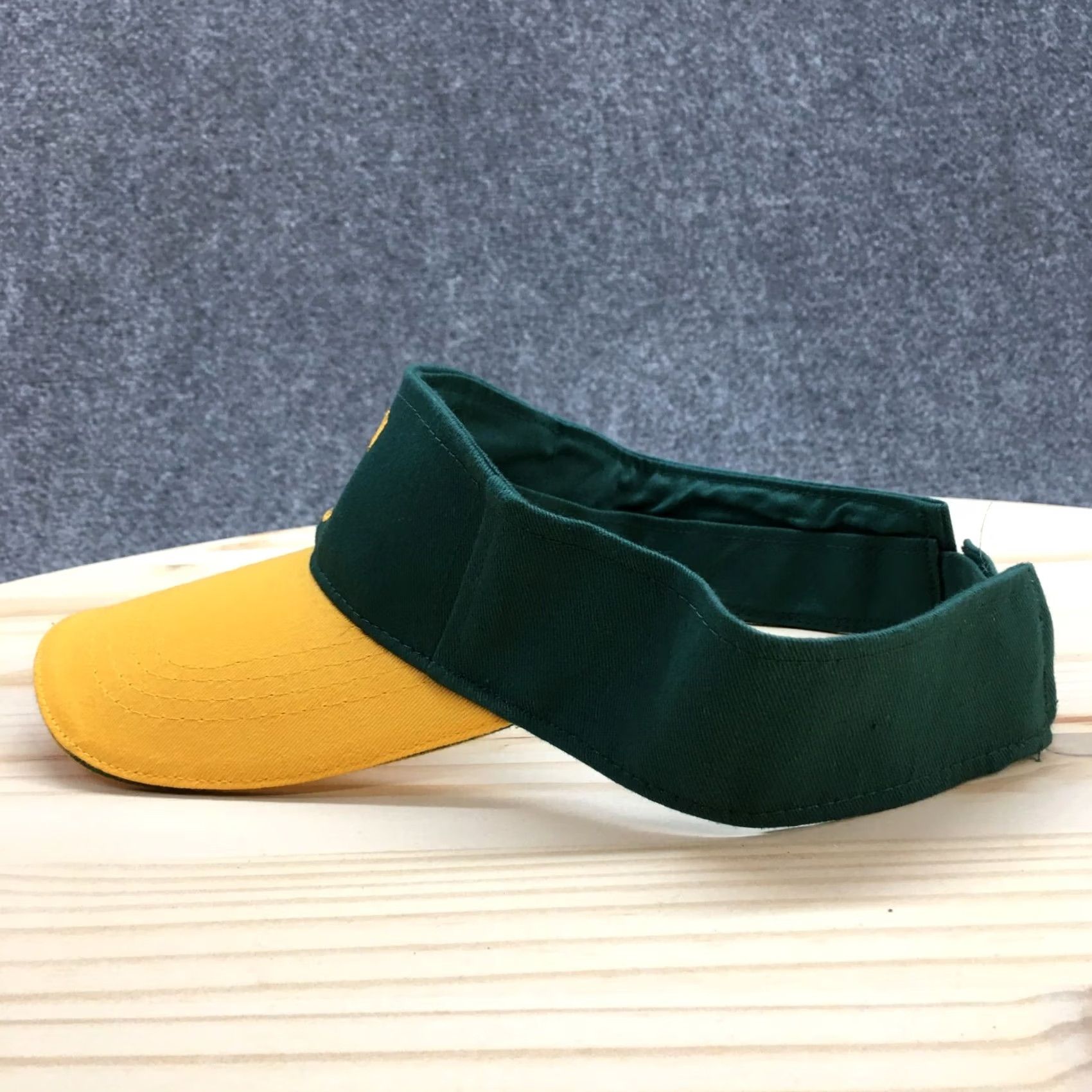 Vintage Lambeau Field 1957 Visor Cap Hat Mens One Size Green Yellow Cotton Adjustable Size ONE SIZE - 4 Thumbnail