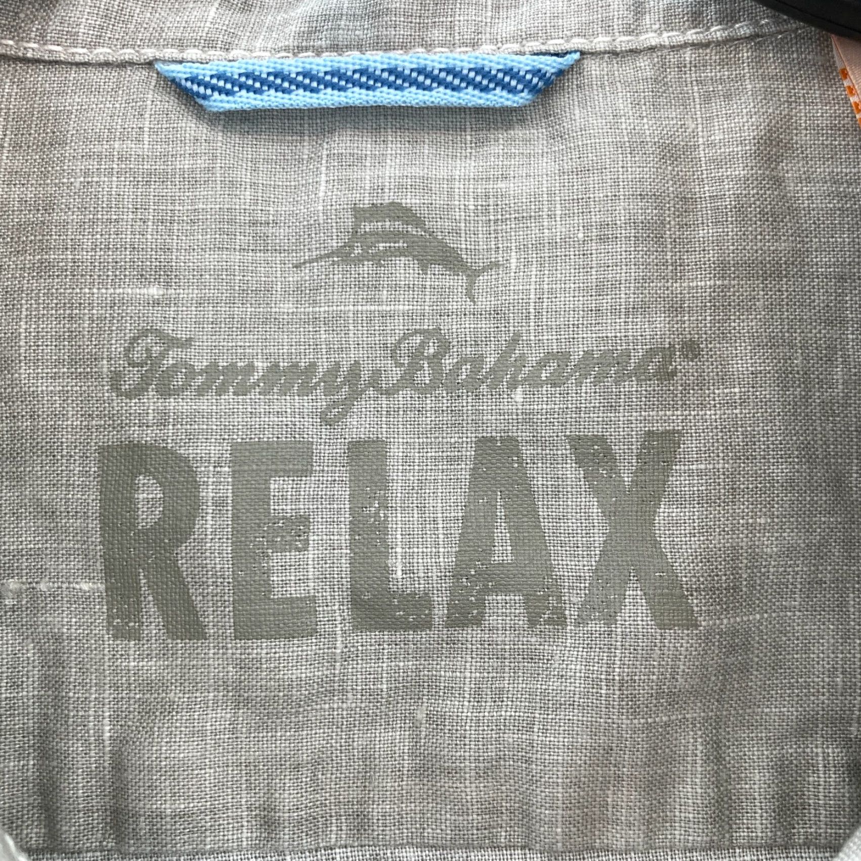 Tommy Bahama Tommy Bahama Relax Linen Button Up Shirt Mens XL Gray Short Sleeve Nautical Camp Size US XL / EU 56 / 4 - 4 Thumbnail