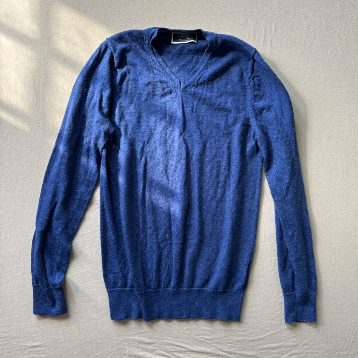 Charles Tyrwhitt × Designer Charles Tyrwhitt Wool V-Neck Sweater Size US XS / EU 42 / 0 - 1 Thumbnail
