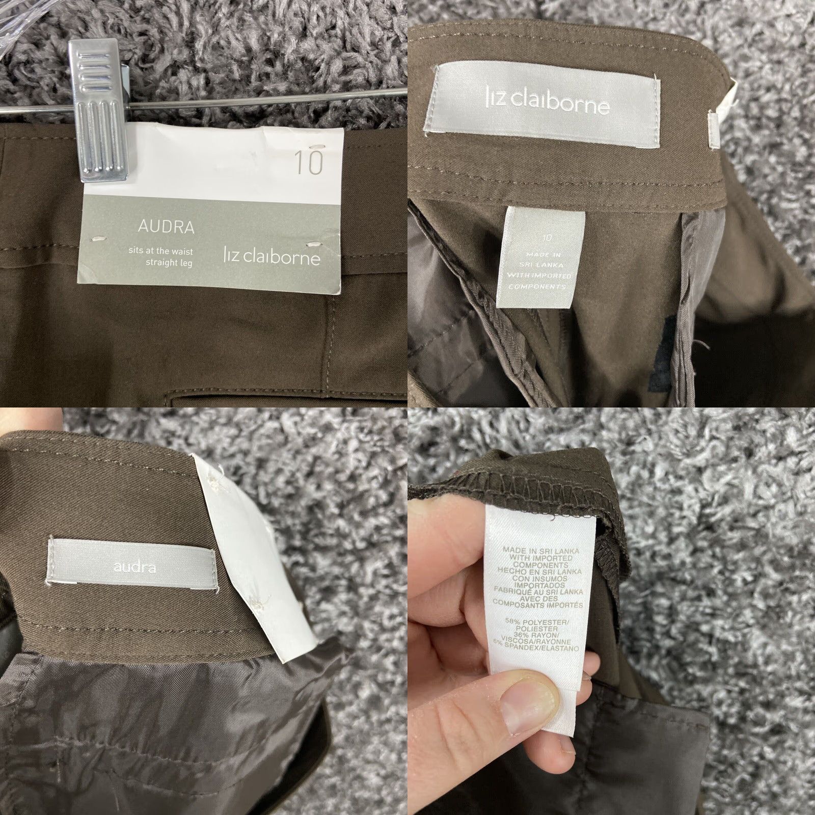 Liz Claiborne Liz Claiborne Audra Dress Pants Brown Women's 10 Size 32" / US 10 / IT 46 - 8 Thumbnail