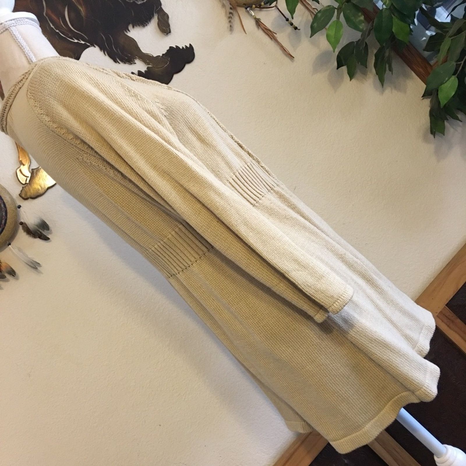 Willi Smith Willi Smith tan single button knit cardigan Size L / US 10 / IT 46 - 2 Thumbnail