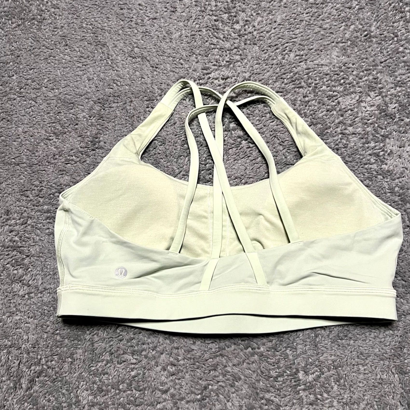 Lululemon Lululemon Energy Bra Sports Bra Green Women 12 Medium Support Style W2540S Size ONE SIZE - 2 Thumbnail