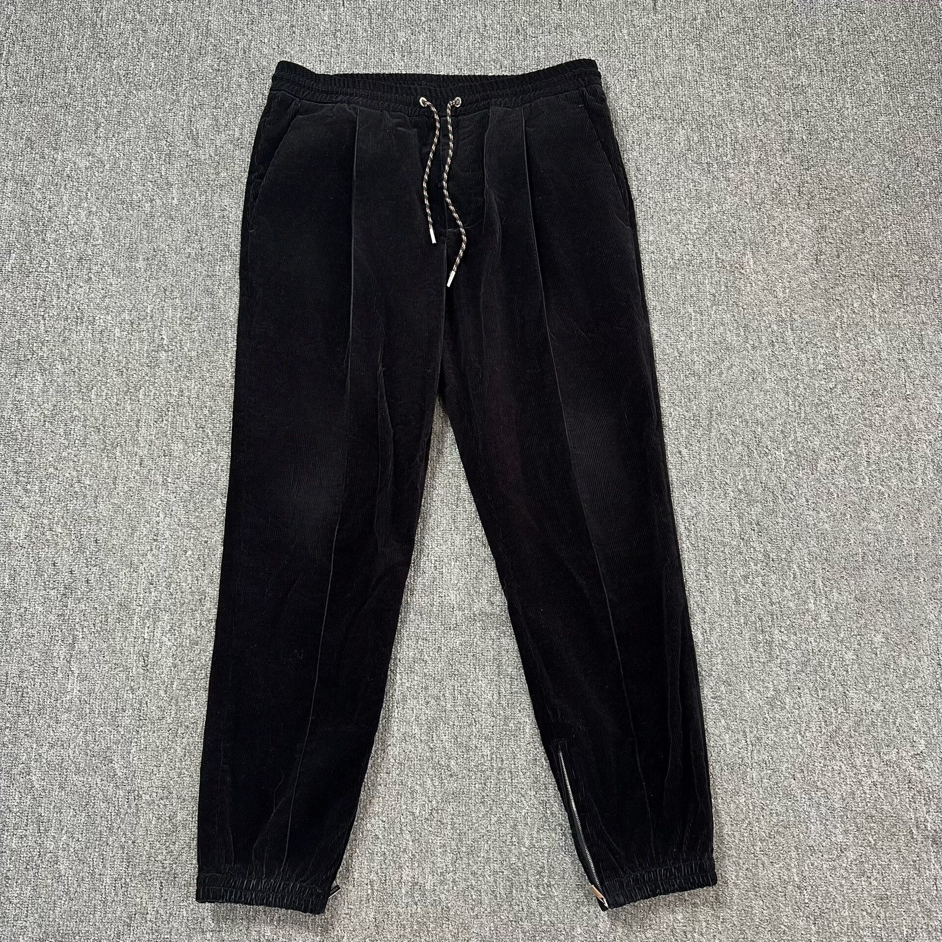 Dior Dior Black Corduroy Side Zip Sweatpants Size US 32 / EU 48 - 1 Thumbnail