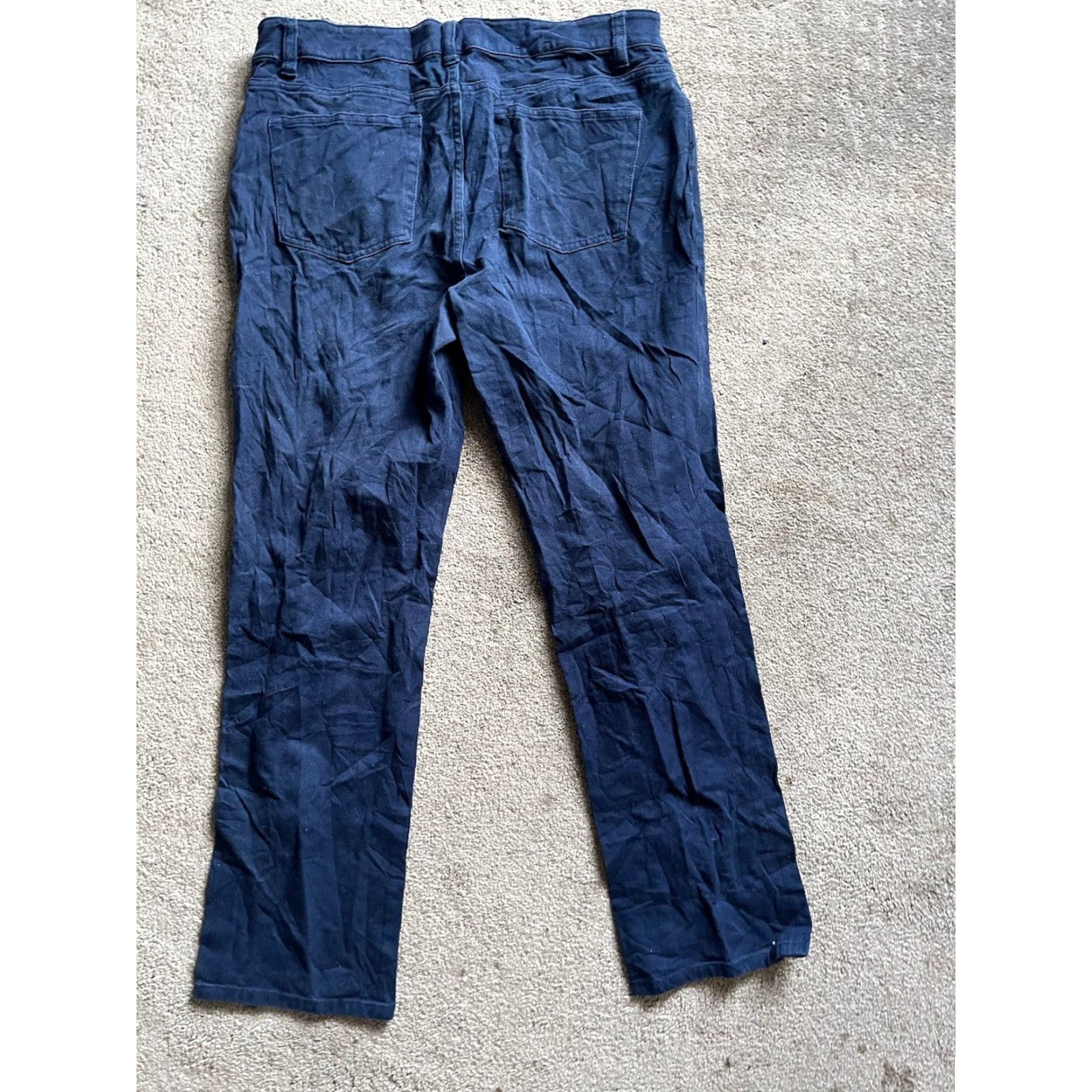 Chaps VINTAGE Chaps Pants Womens 10 Blue Mid Rise Slimming Fit Straight Leg, Chino, 29.5" Inseam, Regular, Size 10, Blue, Women's Pants Size 32" / US 10 / IT 46 - 3 Thumbnail