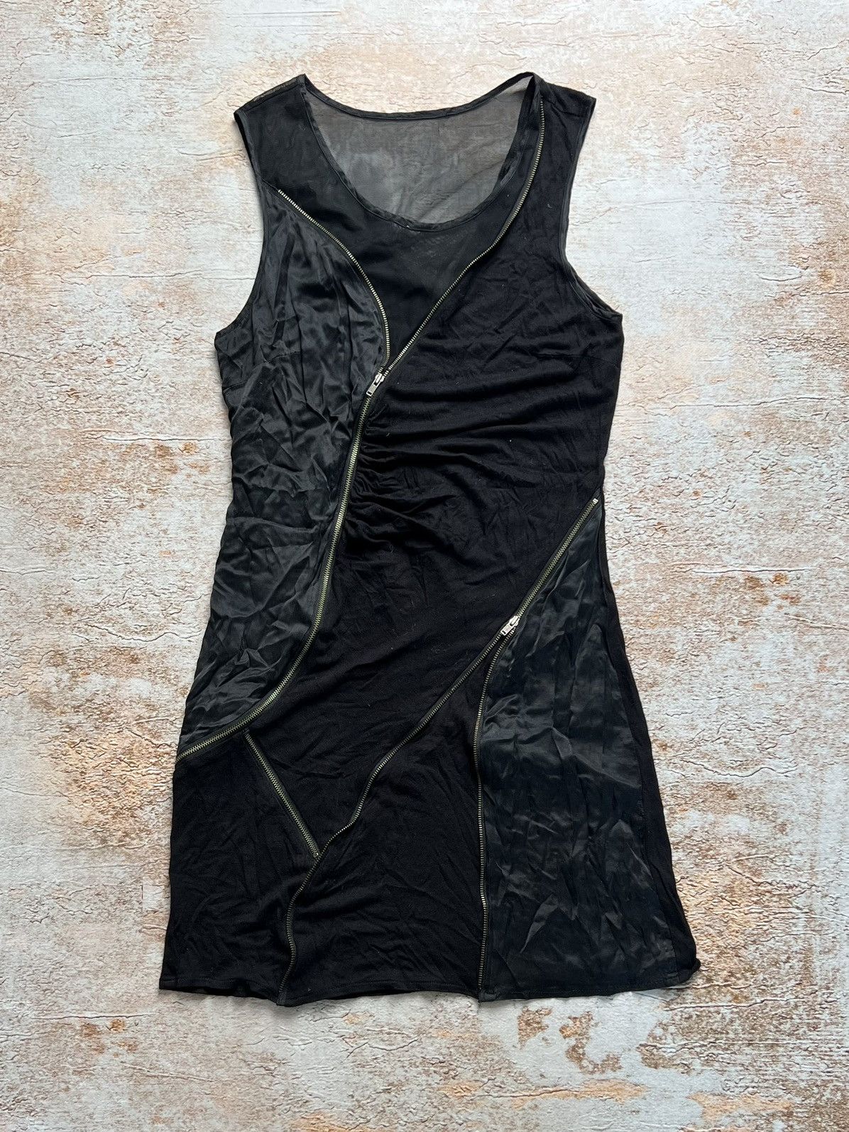 image of 20471120 x Seditionaries Vintage Japanese Zippers Silk Dress in Black, Women's (Size Small)