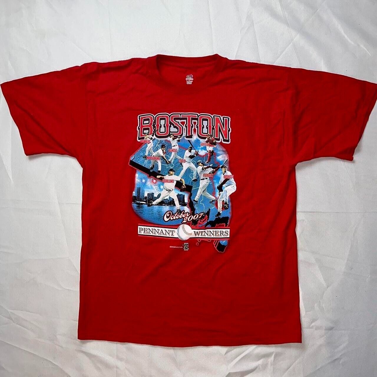 MLB 2007 Boston Red Sox T-Shirt ALCS World Series Champions Vin Size US XL / EU 56 / 4 - 3 Thumbnail