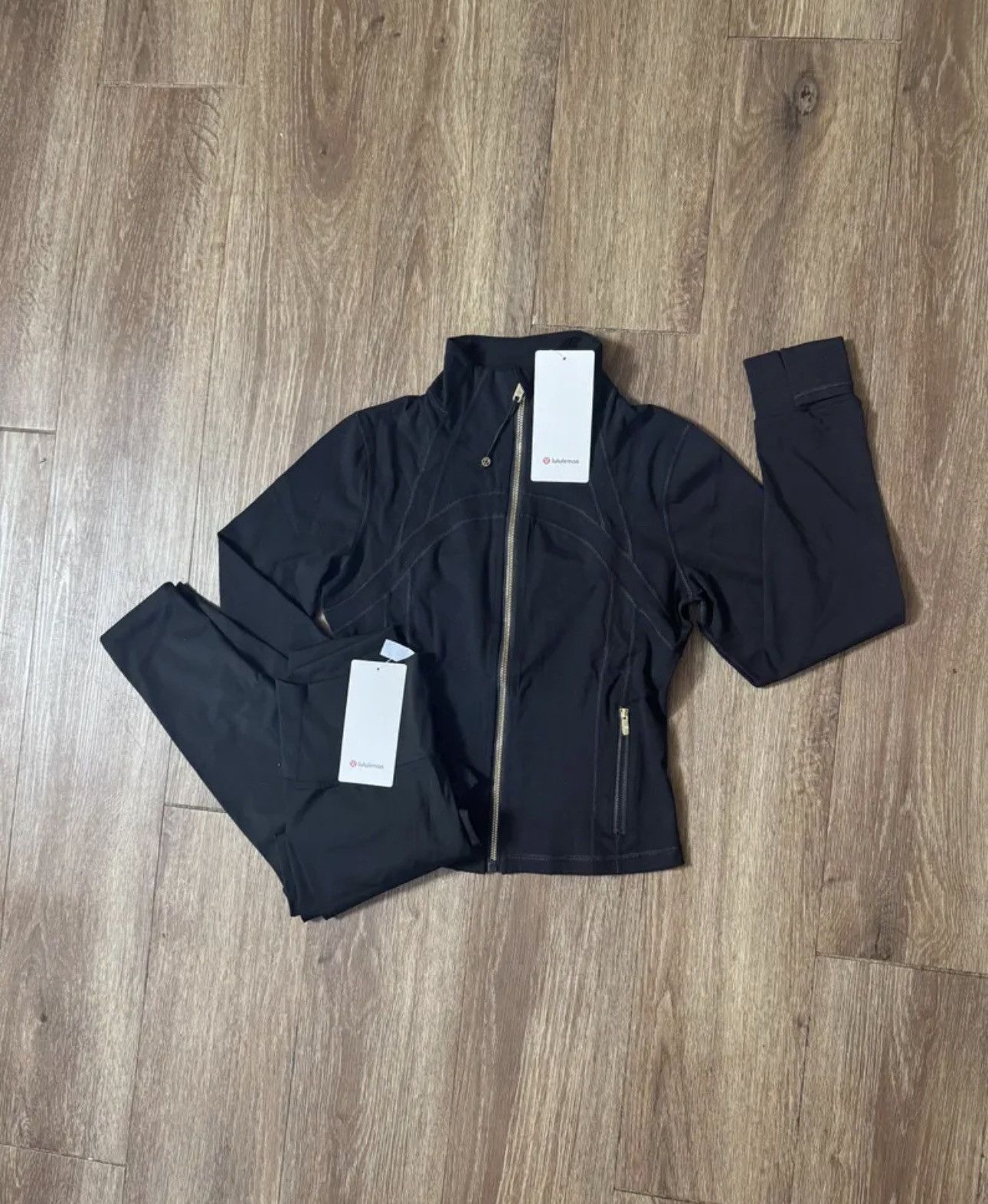Lululemon Black Athletic Jacket & Pants Set