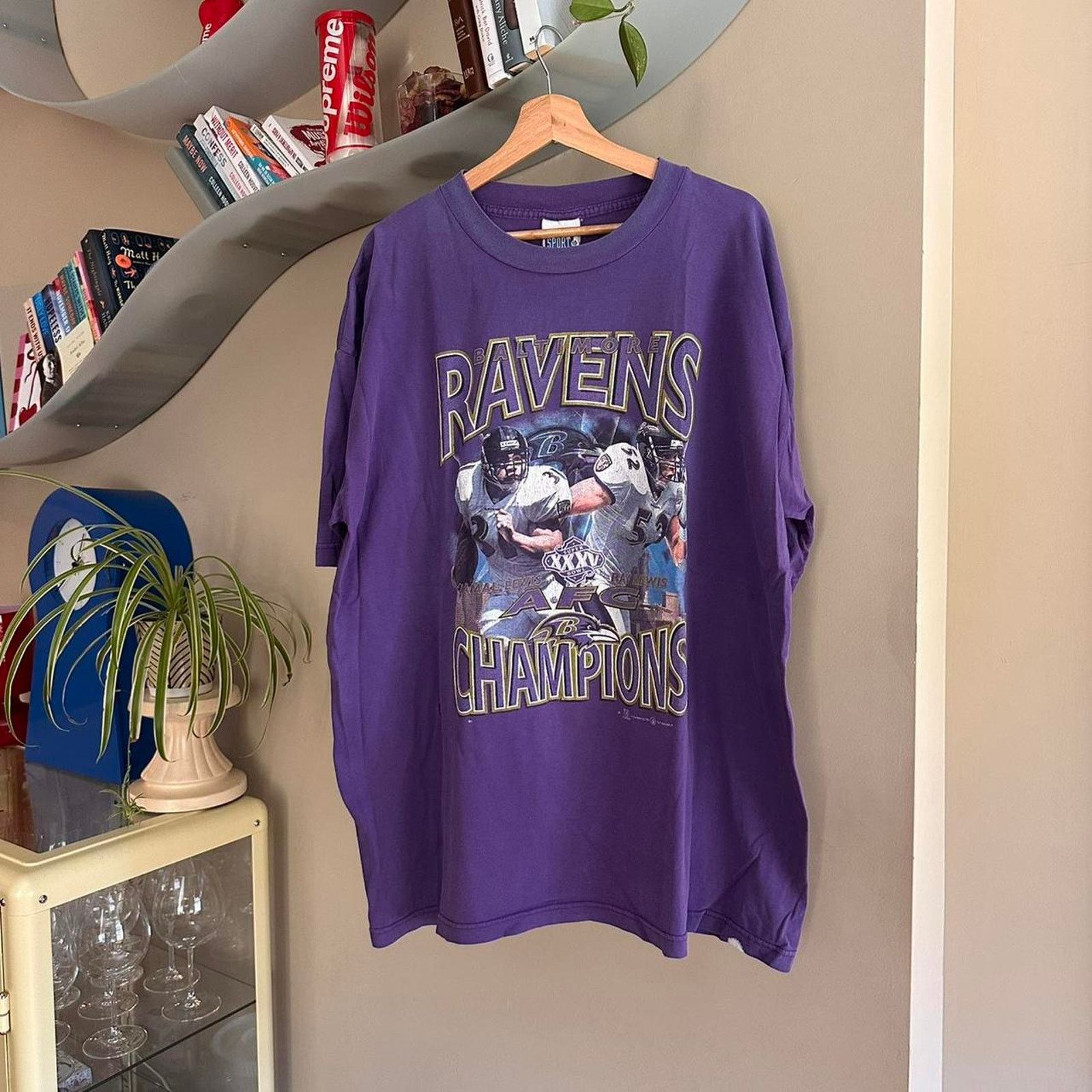 NFL × Vintage Vintage Baltimore Ravens Ray Lewis Shirt Size US XXL / EU 58 / 5 - 1 Thumbnail