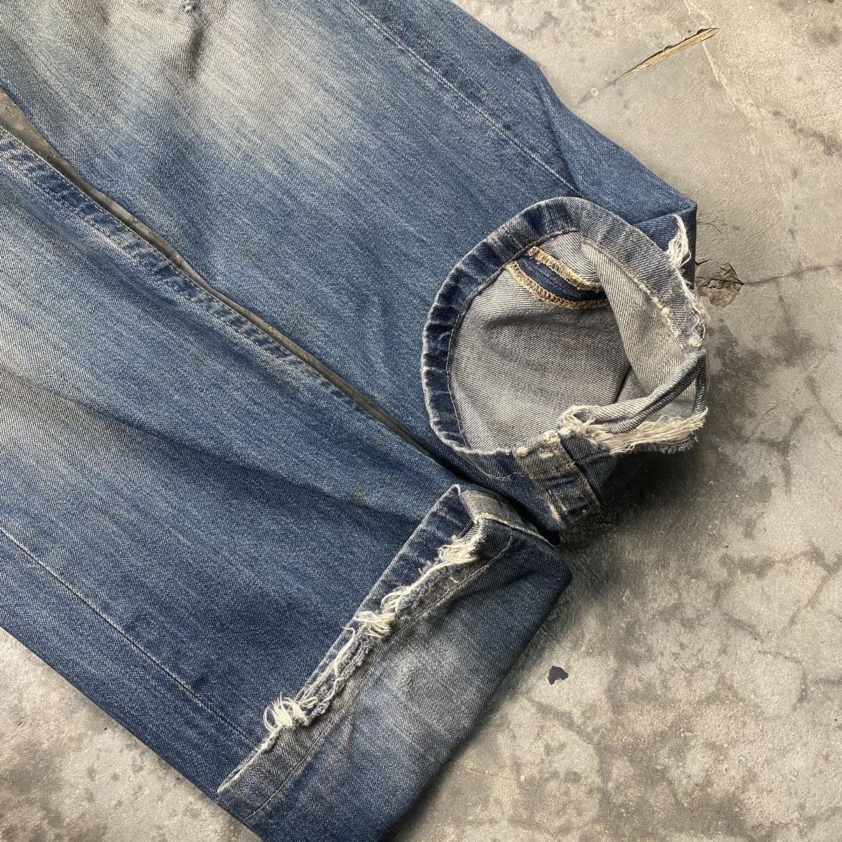 Replay × Vintage y2k Replay Distressed Rugged Wide Jeans Size US 31 - 3 Thumbnail