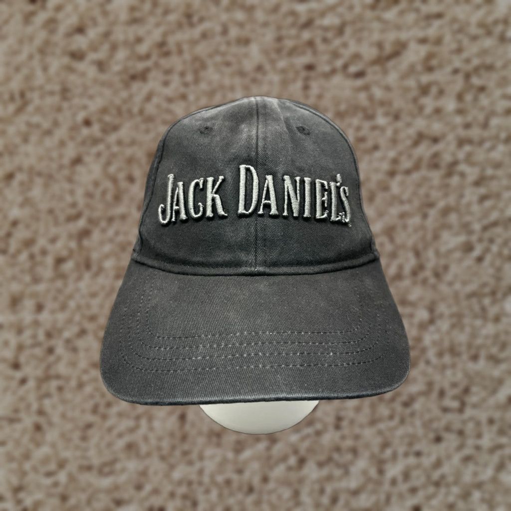 Vintage Jack Daniel's Hat Cap Strap Back Adult One Size Black Cotton Tennessee Whiskey Baseball Cap Mens One Size Black Cotton Logo Outdoor Whiskey Hat Cap Size ONE SIZE - 1 Thumbnail