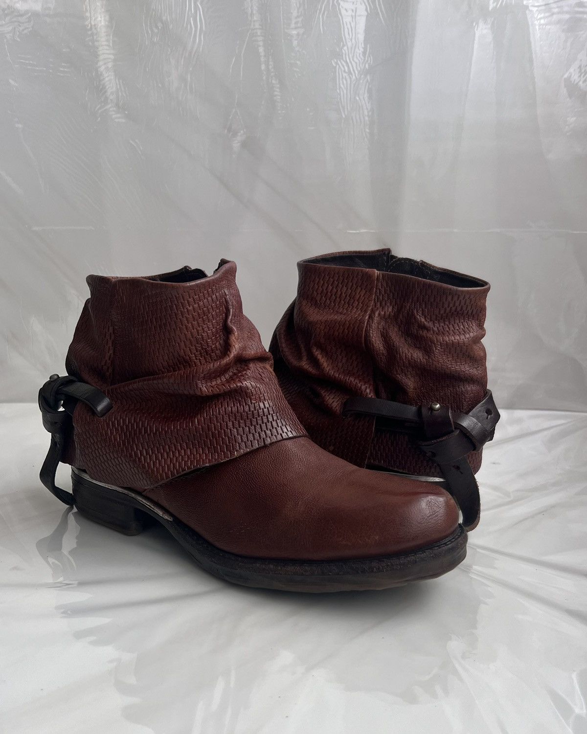 A.S.98 As 98 Airstep italian Zipper Boho Biker distressed boot Size US 8 / IT 38 - 11 Thumbnail