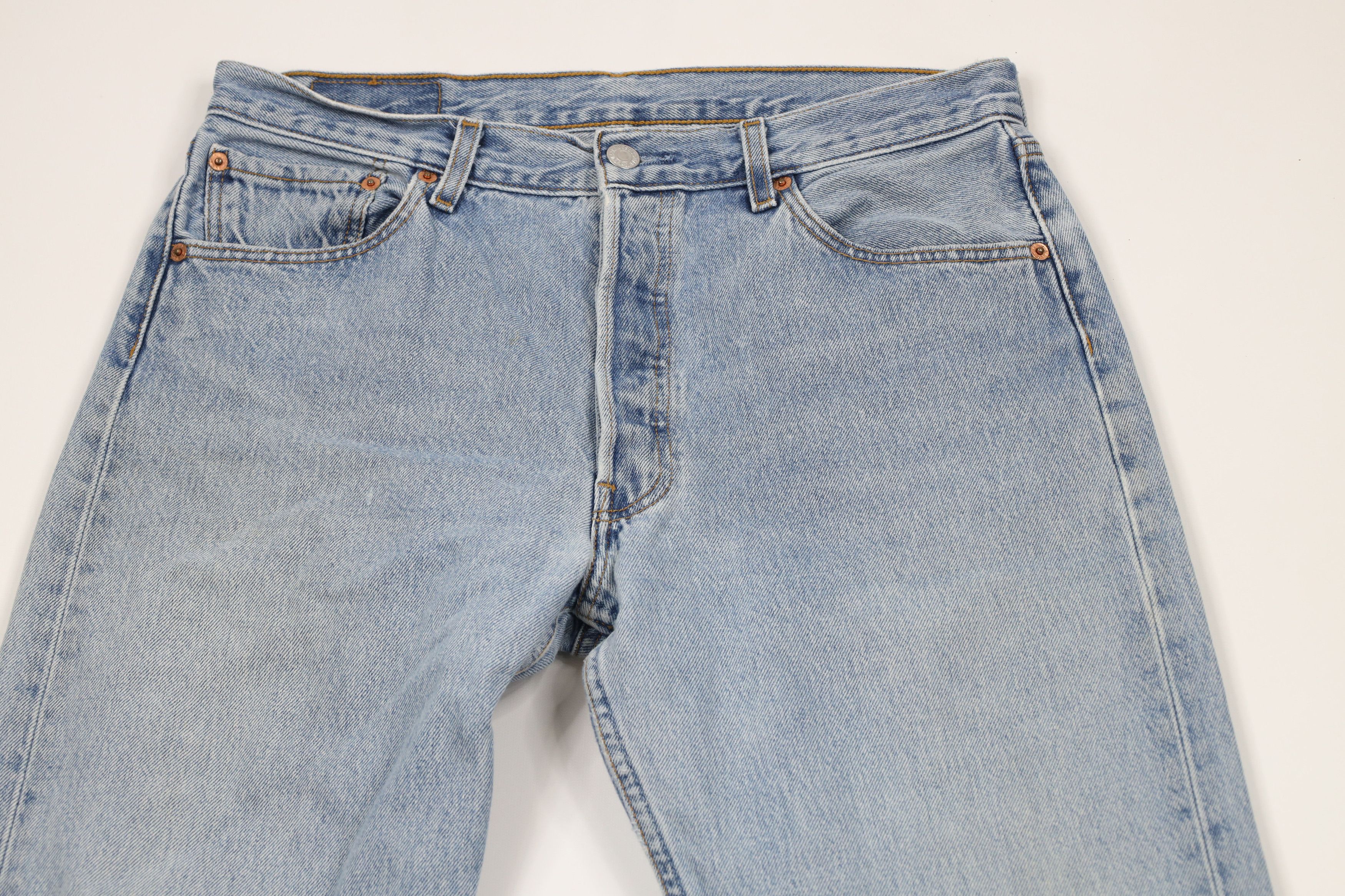 Levi's × Vintage Vintage 90s Levis 501xx Button Fly Original Fit Denim Jeans Size US 33 - 2 Thumbnail