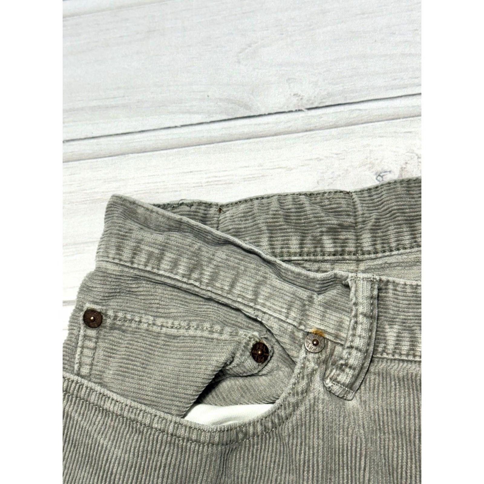 Polo Ralph Lauren Polo Ralph Lauren VTG Corduroy Pants Mens 36x32 Gray Straight Classic 650 Mid Rise Khakis 5-Pocket Denim Cotton Trousers Size US M / EU 48-50 / 2 - 5 Thumbnail