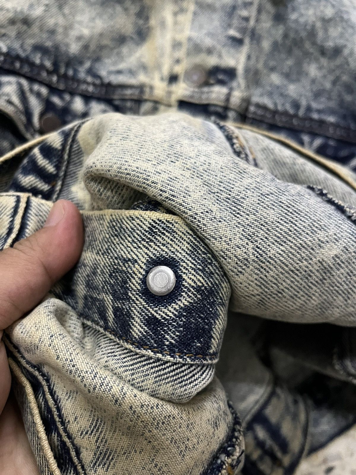 Levi's Vtg 80s Levi’s 70610 Acid Wash Trucker Jacket Size US M / EU 48-50 / 2 - 11 Thumbnail