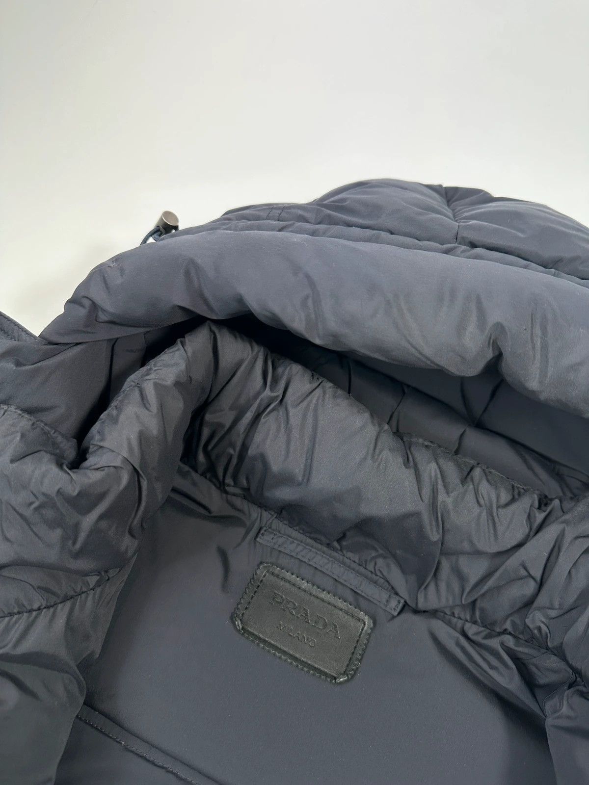 Prada Prada Milano Dark Navy Hooded Puffer Jacket Triangle Size US M / EU 48-50 / 2 - 11 Thumbnail