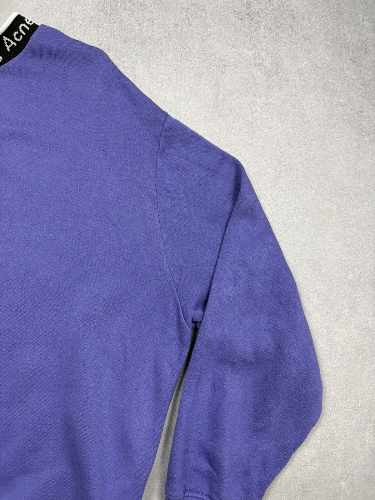 Acne Studios Acne Studios Logo Collar Sweatshirt Purple Rare Size US L / EU 52-54 / 3 - 3 Thumbnail