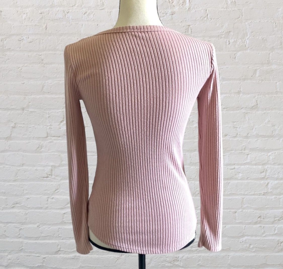 Other PINK LONG SLEEVE PLUNGING V NECK TOP Size S / US 4 / IT 40 - 7 Thumbnail