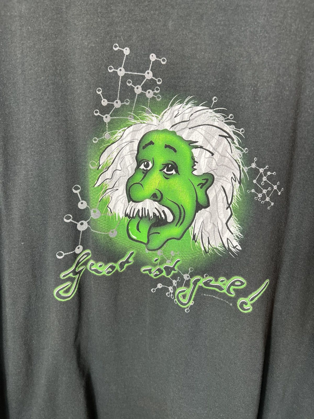 Vintage Vintage 90s y2k adult Albert Einstein Face Funny T-shirt Size US XXL / EU 58 / 5 - 2 Thumbnail