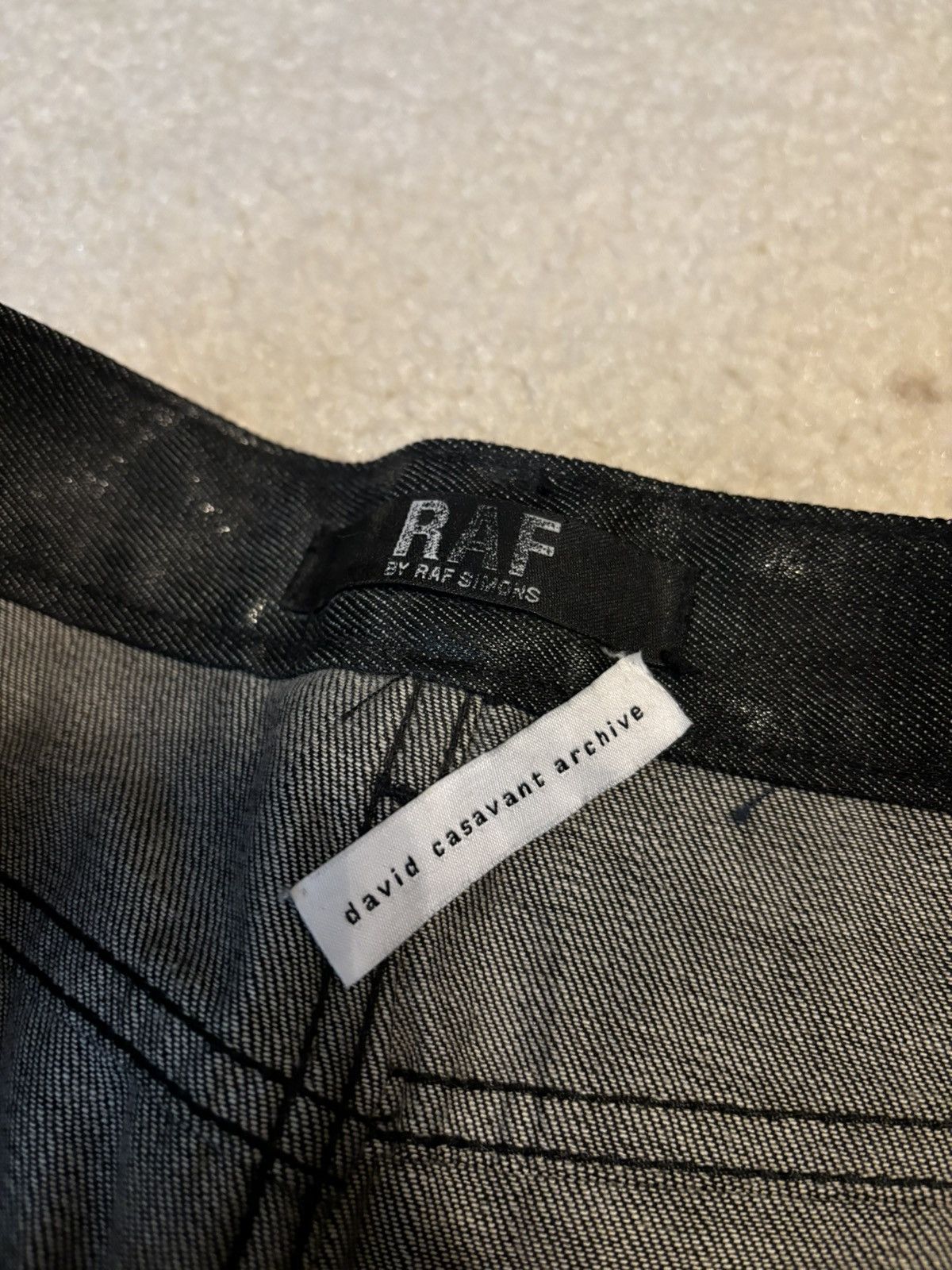 Raf by Raf Simons Raf by Raf Simons David Casavant Streak Coated Denim Jeans Size US 31 - 4 Thumbnail