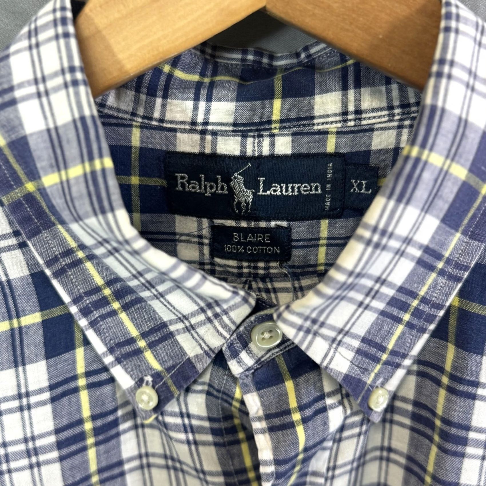 Ralph Lauren Ralph Lauren Shirt Mens Extra Large Blue White Plaid Blaire Button Down Casual Size US XL / EU 56 / 4 - 3 Thumbnail