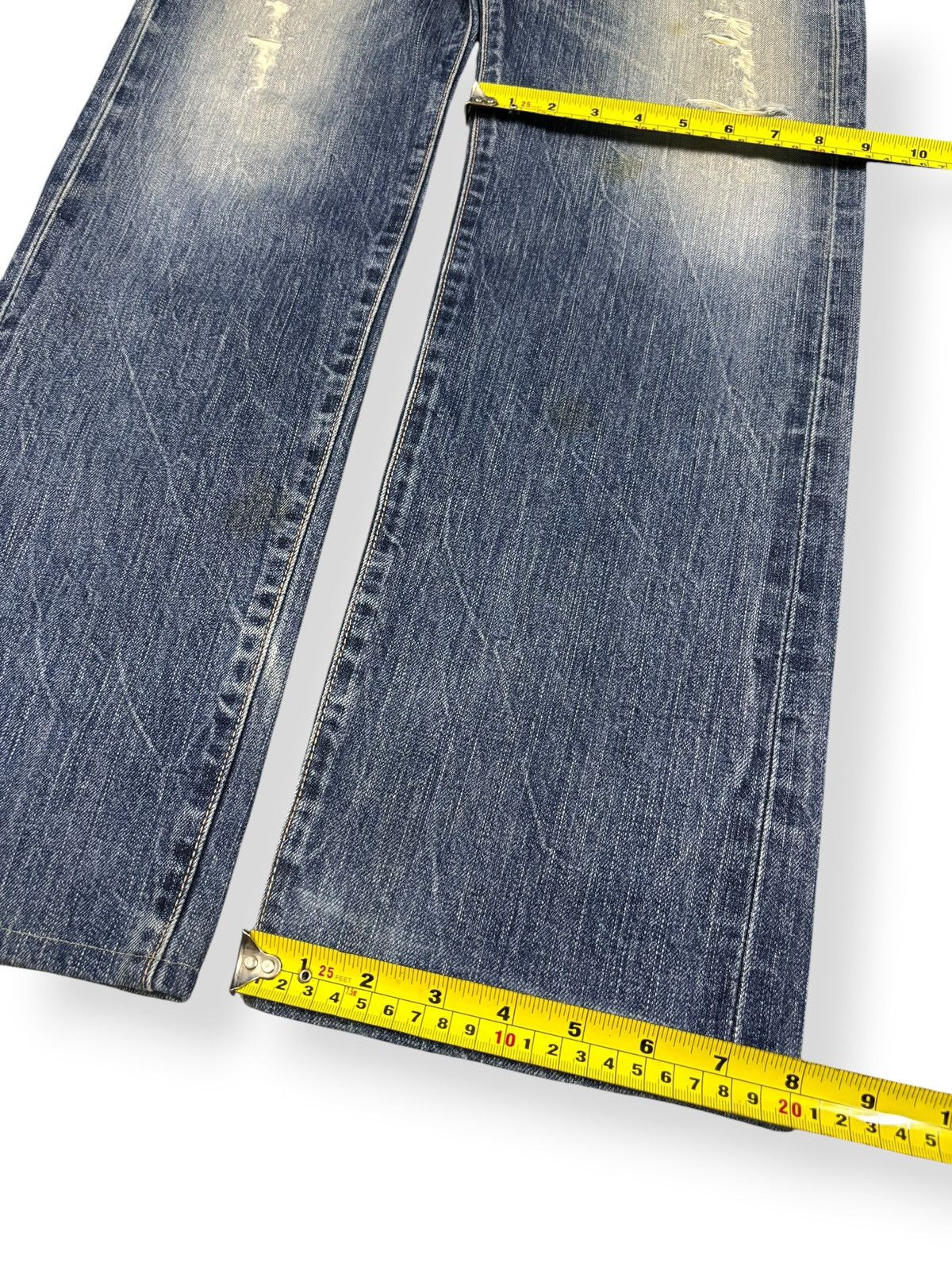 Edwin Vintage Edwin 505s Selvedge Classic Fit Distressed Jeans Size US 30 / EU 46 - 17 Thumbnail