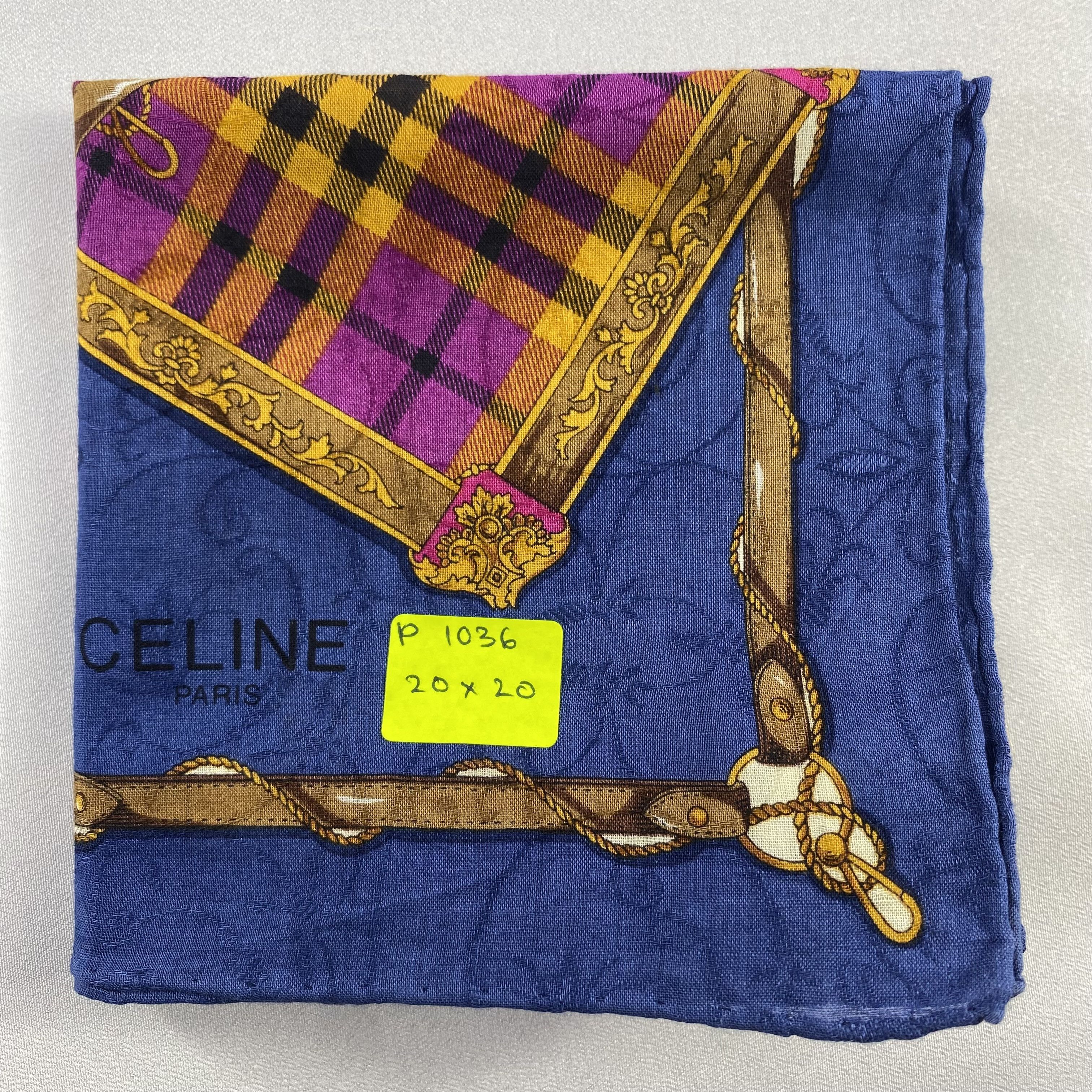 Celine × Vintage Celine Handkerchief / Neckerchief / Bandana-P1036 Size ONE SIZE - 5 Thumbnail