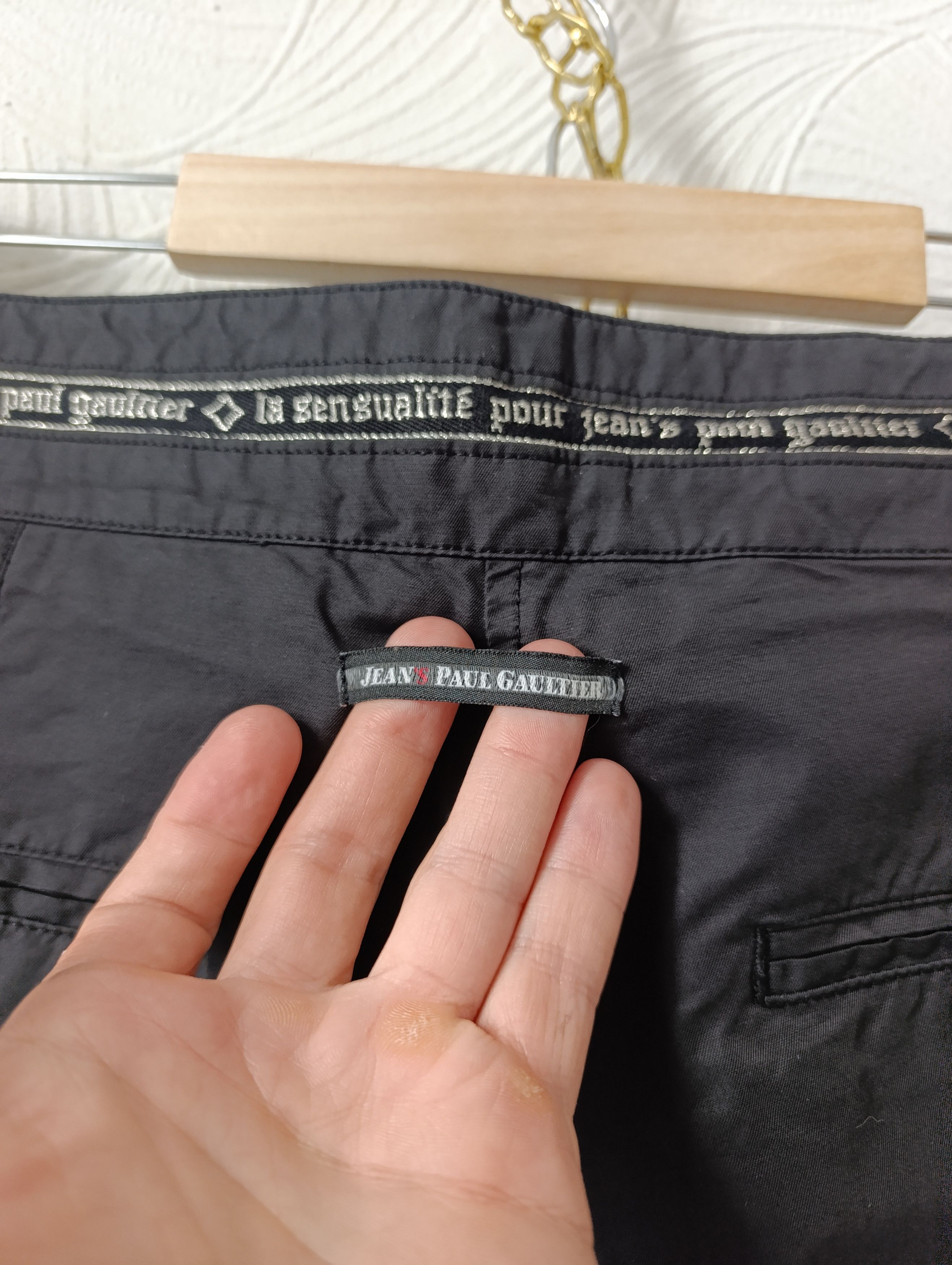 Jean Paul Gaultier JEAN'S PAUL GAULTIER WAIST LOGO TAPING DYED FLARED PANTS Size 30" / US 8 / IT 44 - 12 Thumbnail
